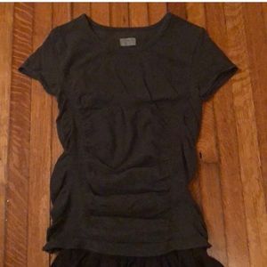 Athleta “Fast Track” ruched tee